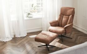 Global Comfort Benton lænestol og fodskammel