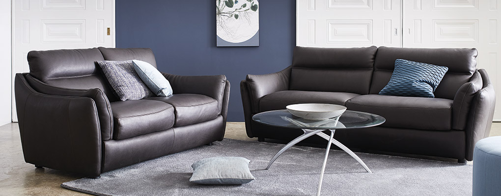 Rå og maskulin - sofa opstilling i lækkert læder
